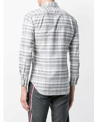 Thom Browne Large Multi Repp Check Classic Long Sleeve Oxford Shirt