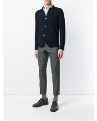 Thom Browne Large Multi Repp Check Classic Long Sleeve Oxford Shirt