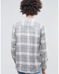 Weekday West Check Flannel Shirt Gray