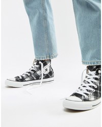 Grey Check High Top Sneakers