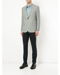 Gieves & Hawkes Check Fitted Blazer
