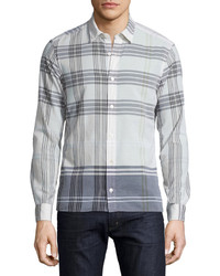 Burberry Brit Exploded Check Long Sleeve Sport Shirt Stone