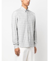 Fedeli Check Pattern Cotton Blend Shirt