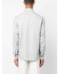Fedeli Check Pattern Cotton Blend Shirt