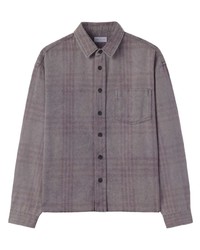 John Elliott Check Pattern Faded Cotton Shirt