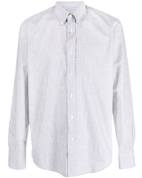 Canali Checked Cotton Long Sleeve Shirt