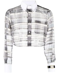 Thom Browne Checked Cropped Shirt