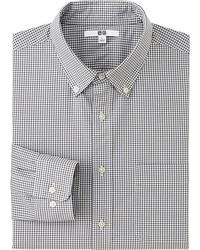 Uniqlo Extra Fine Cotton Broadcloth Checked Long Sleeve Shirt