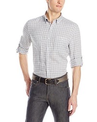 Kenneth Cole New York Kenneth Cole Long Sleeve Linen Check Shirt
