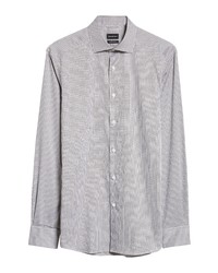 Zegna Premium Cotton Regular Fit Plaid Button Up Shirt In Lt Grn Ck At Nordstrom