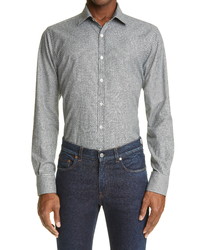 Canali Slim Fit Plaid Button Up Shirt
