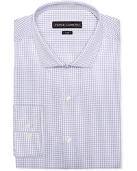 Vince Camuto Slim Fit White And Grey Check Dress Shirt