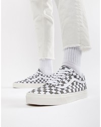 Grey Check Low Top Sneakers