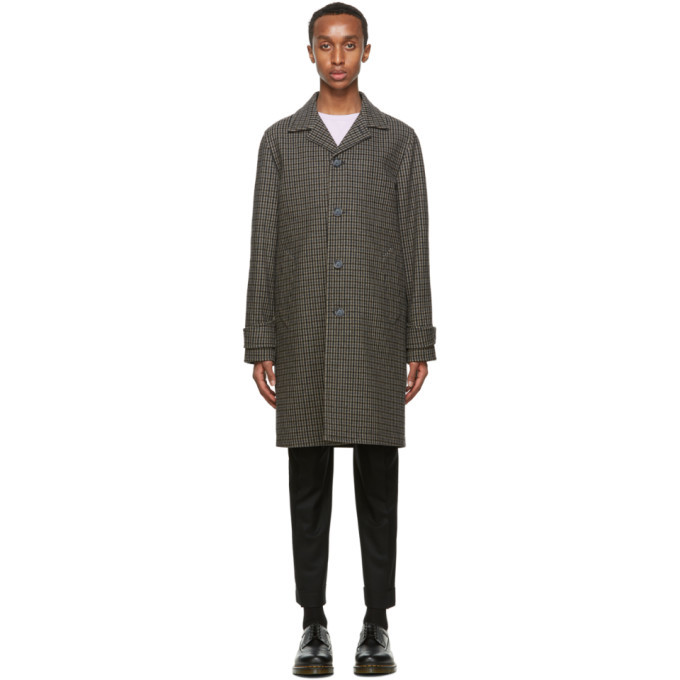 Officine Generale Brown Wool Stephane Coat, $630 | SSENSE | Lookastic