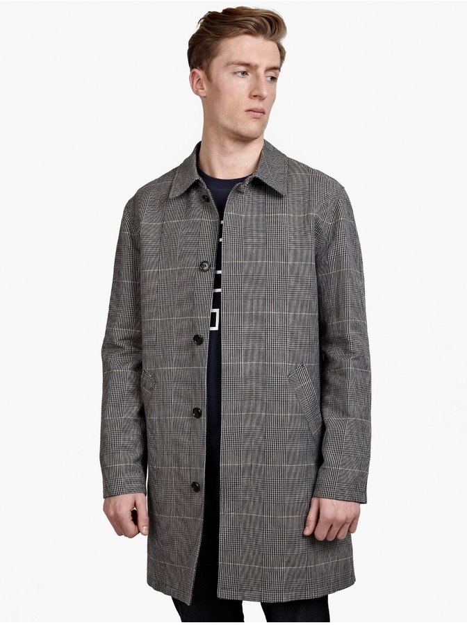 checked mac coat