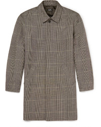 A.P.C. Prince Of Wales Checked Linen And Cotton Blend Raincoat