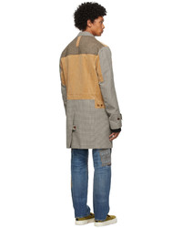 Junya Watanabe Beige Corduroy Wool Paneled Coat