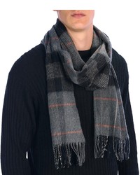 Johnstons of Elgin Centered Check Scarf Cashmere Merino Wool