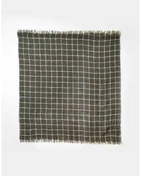 Asos Collection Oversized Grid Check Open Weave Square Scarf