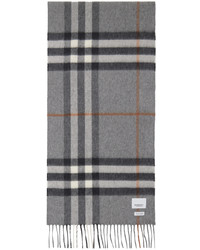 Burberry Gray The Classic Check Scarf