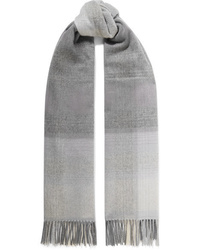 Johnstons of Elgin Ombr Checked Cashmere Twill Scarf