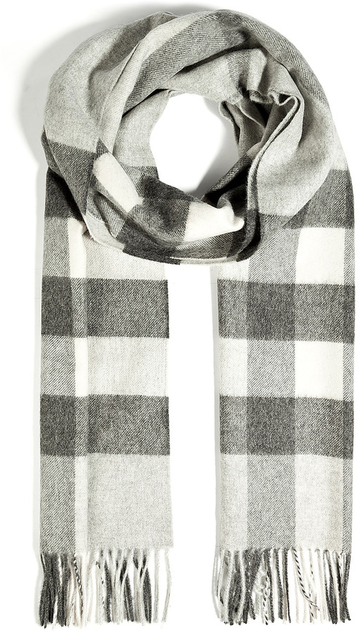 grey check scarf