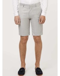 Topman Light Grey Subtle Check Tailored Suit Shorts