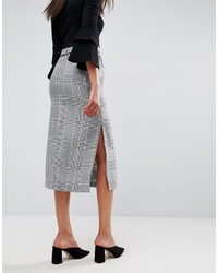 Asos Check Paperbag Column Skirt