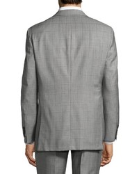 Hickey Freeman Classic Fit Windowpane Suit Gray
