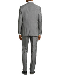 Hugo Boss Grand Central Windowpane Two Piece Suit Gray