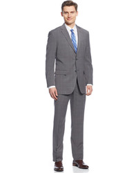 Perry Ellis Grey Plaid Slim Fit Suit