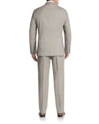 Vince Camuto Slim Fit Tonal Windowpane Check Wool Suit