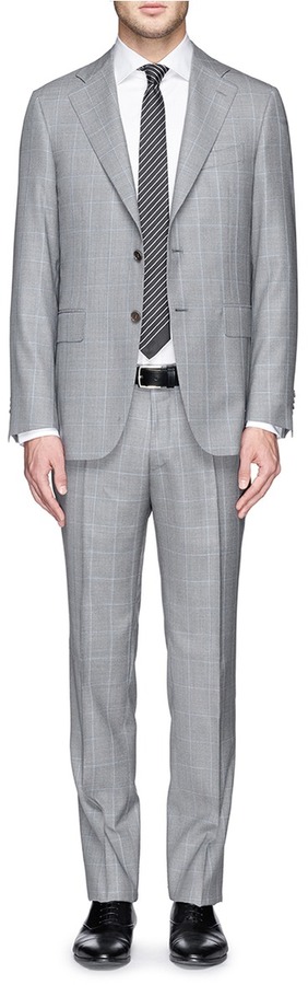 canali windowpane suit