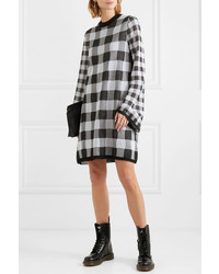 McQ Alexander McQueen Checked Knitted Mini Dress