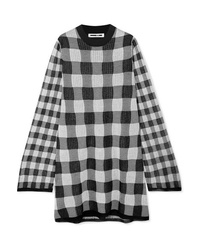McQ Alexander McQueen Checked Knitted Mini Dress