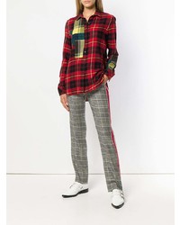 Ermanno Scervino Fitted Plaid Trousers