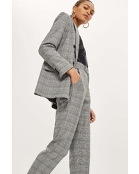 Petite Checked Tapered Trousers