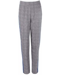 Boohoo Rosie Contrast Stripe And Check Slim Fit Trouser