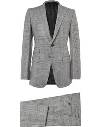 Tom Ford Grey Slim Fit Checked Mohair Silk And Wool Blend Three Piece Suit
