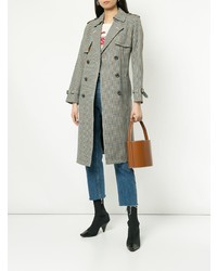 GUILD PRIME Check Double Breasted Trench Coat