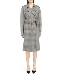Magda Butrym Checked Double Breasted Wool Coat