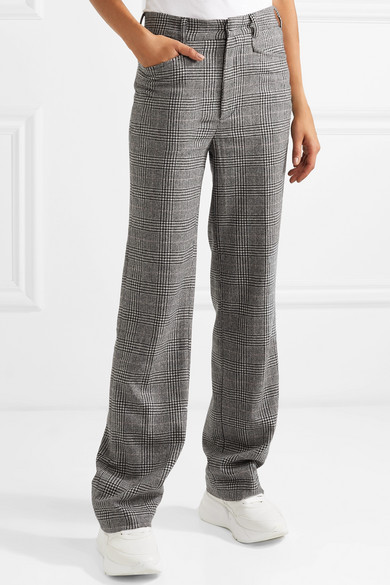 R13 Colleen Prince Of Wales Checked Cotton And Cashmere Blend