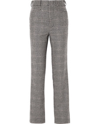 R13 Colleen Prince Of Wales Checked Cotton And Cashmere Blend Straight Leg Pants