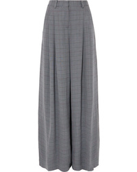Off-White Galles Checked Woven Wide Leg Pants