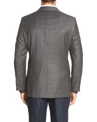 Hickey Freeman Beacon Classic Fit Check Wool Cashmere Sport Coat