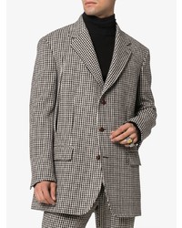 Gucci Check Slit Wool Cashmere Blend Jacket