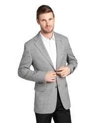 Joseph Abboud Grey And Black Check Wool Two Button Blazer