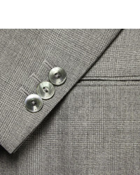 Boglioli Grey Dover Slim Fit Checked Wool Suit Jacket