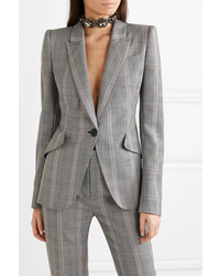 Alexander McQueen Prince Of Wales Checked Wool Blazer