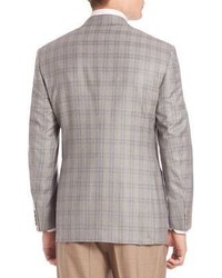 Canali Windowpane Checked Wool Sportcoat